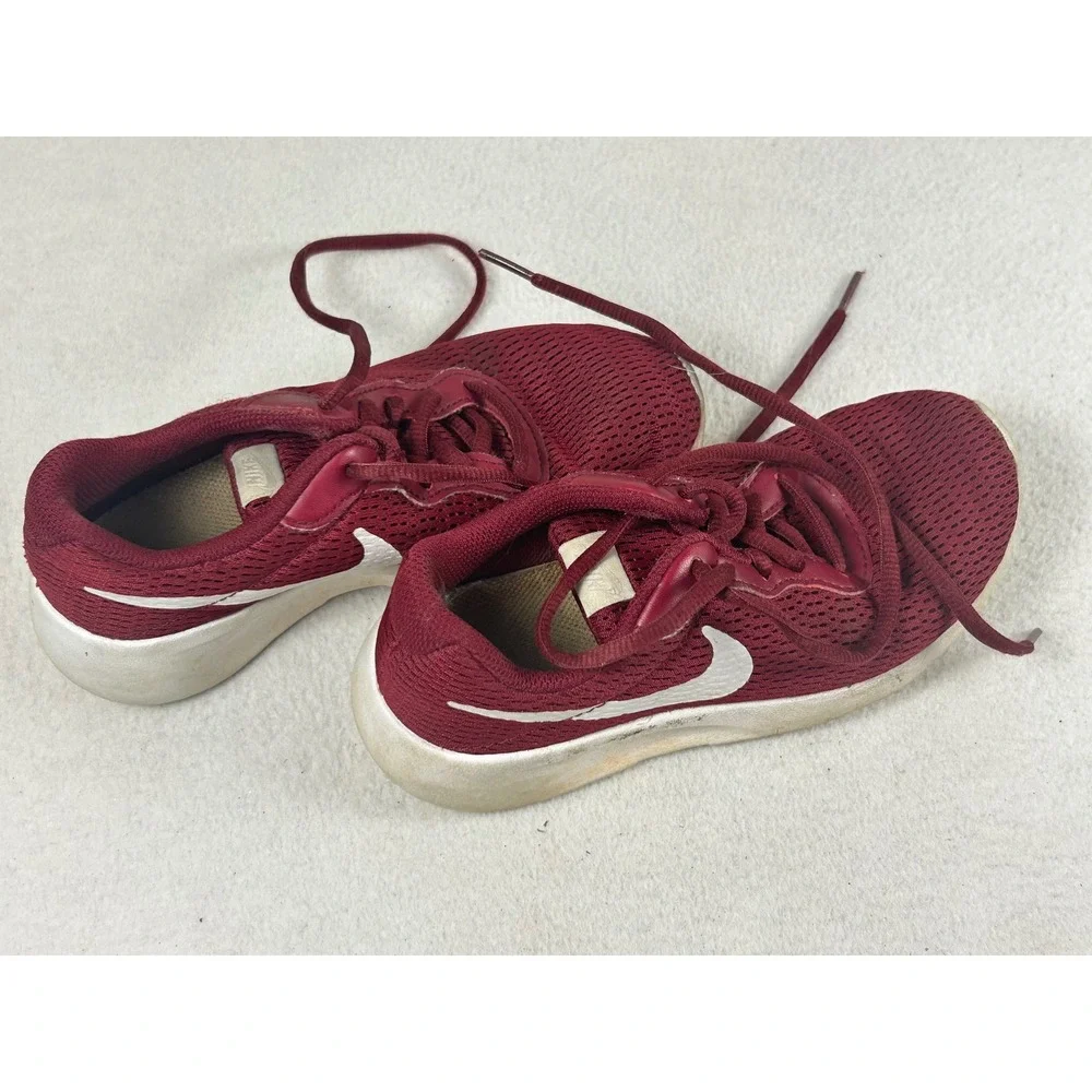 Nike Tanjun Sneakers Kids Size 1Y Burgundy Maroon 818382-601 Athleisure
